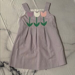 Florence Eiseman Lavender Dress with Tulip Appliqué